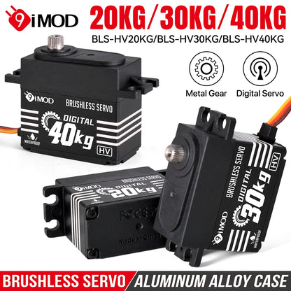 Brushless Servo 20KG-40KG Waterproof Metal Gear for 1/8 1/10 RC Crawler
