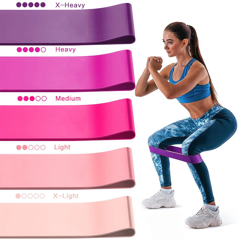 Resistance Bands Set Yoga Pilates Gym Fitness Elastic Exercise Bands AU