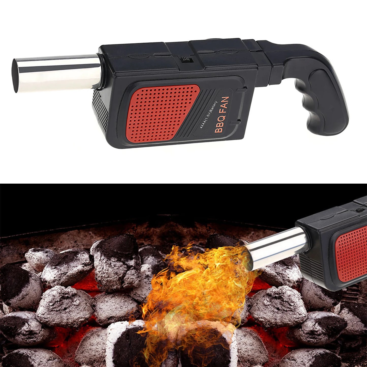 Electric BBQ Fan Air Blower Portable Handheld Camping Grill Fire Starter