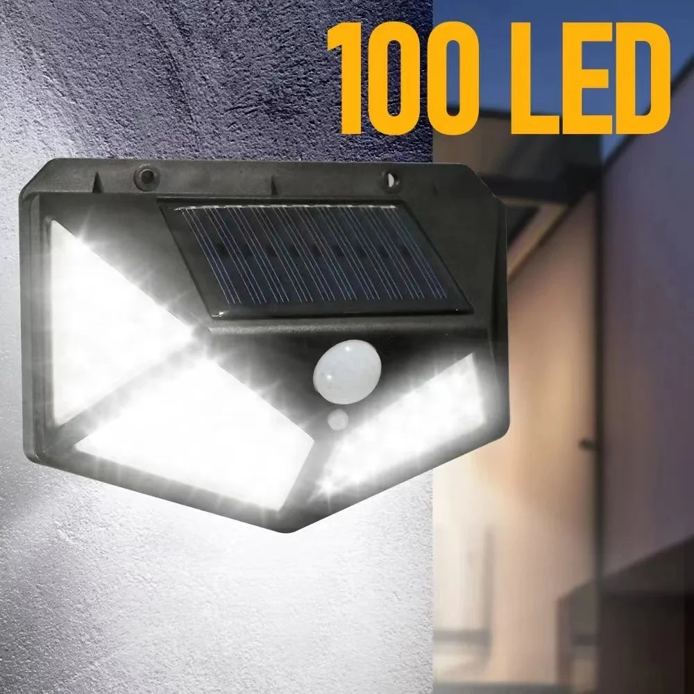 Solar Flood Light 100 LED Motion Sensor Outdoor Waterproof IP65 Garden