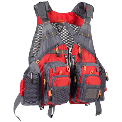 Breathable Fishing Vest with 18 Pockets, Adjustable for Fly Fishing & Swimming