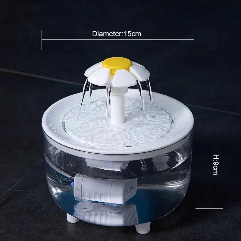 Pet Water Fountain 1.2L USB Electric Auto Cat Dog Drinking Dispenser