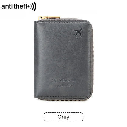 RFID Blocking Passport Holder Travel Wallet Organiser Document Bag Zipper