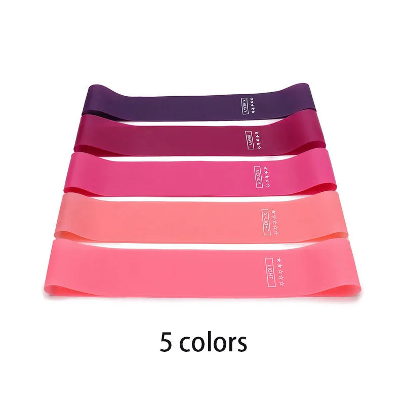 Resistance Bands Set 5 Piece Latex Loop Exercise Fitness Yoga Pilates