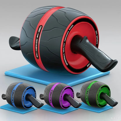 Ab Roller Wheel with Knee Pad Spring Rebound Core Strength Trainer
