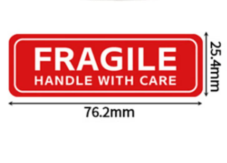 Fragile Stickers 120 Pack Handle With Care Warning Labels 90x50mm