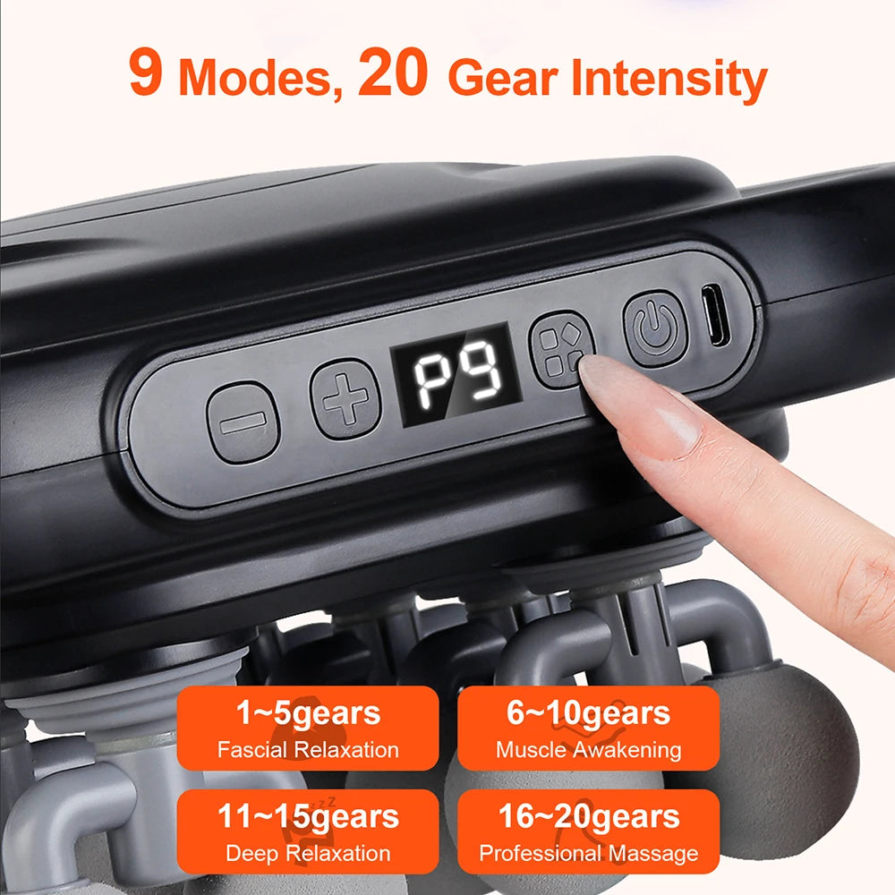 Massage Gun 16 Heads Deep Tissue Percussion Massager Muscle Recovery