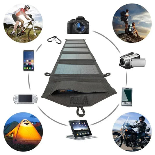 100W Foldable Solar Panel Portable USB Charger Camping Hiking Outdoor AU