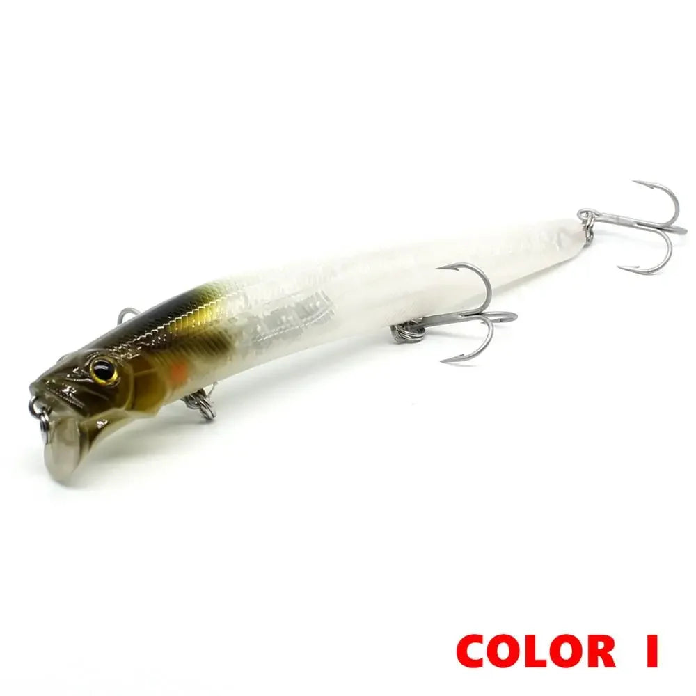 Floating Jerkbait Fishing Lure 13cm Minnow Popper with Magnet for Bass