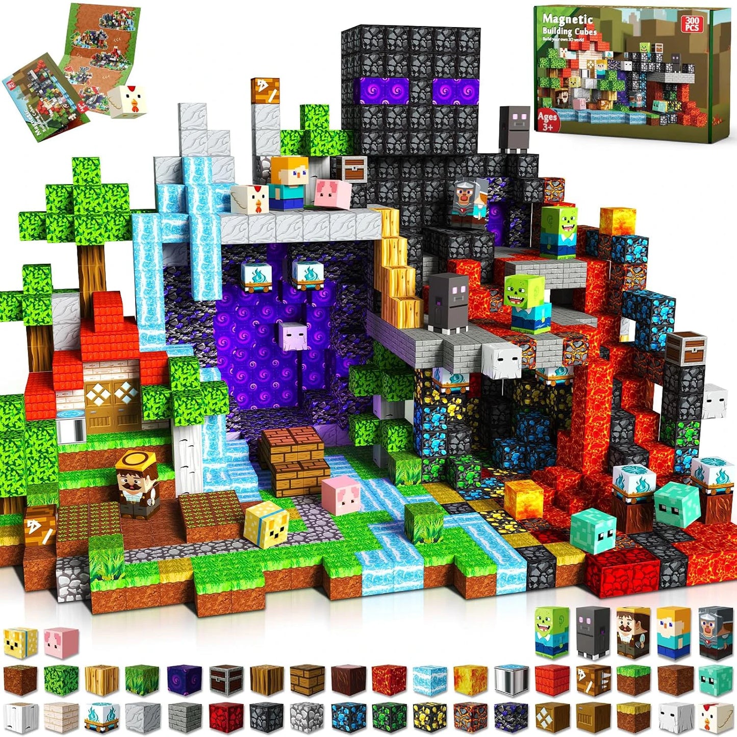 Magnetic Building Blocks 300pcs STEM Educational Toy Set Kids 3-10