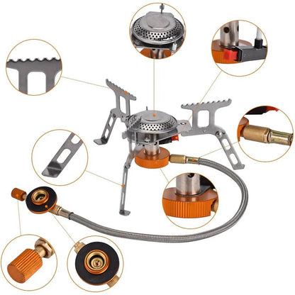 Camping Gas Stove Portable Burner Aluminium Alloy Outdoor Cooker AU
