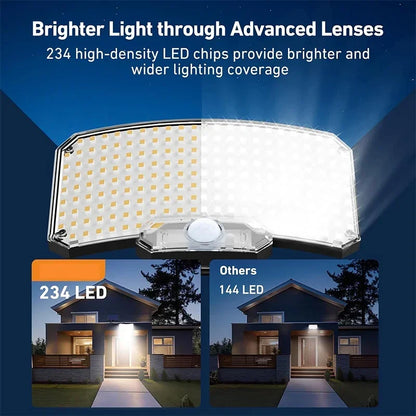 Solar Motion Sensor Light 234 LED Outdoor Waterproof Garden Security Lamp