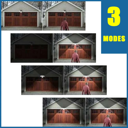 Solar Motion Sensor Light 122 LED 4-Head 3000LM Outdoor Flood Security