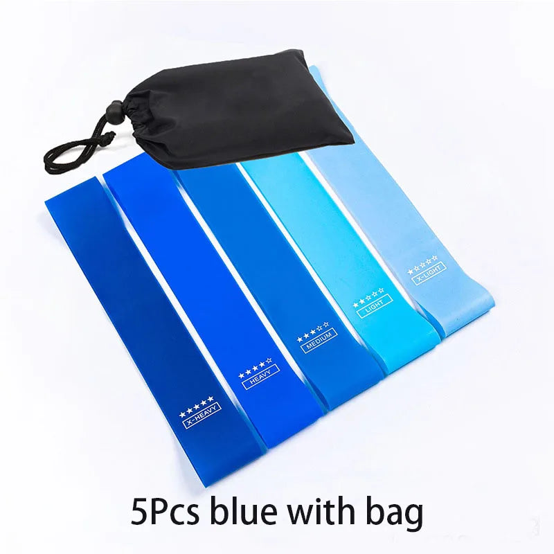 Resistance Bands Set 5 Piece Latex Loop Exercise Fitness Yoga Pilates