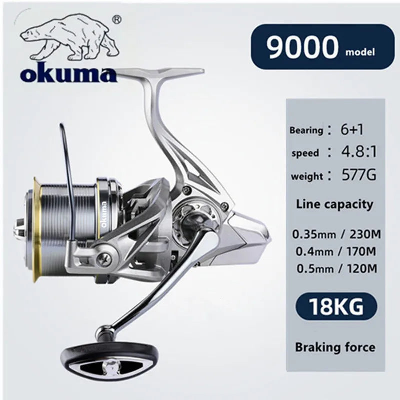 Big Spinning Fishing Reel 8000-14000 Series 20KG Max Drag Saltwater