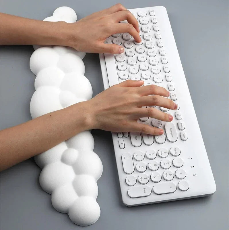 Ergonomic Wrist Rest Mouse Pad Cloud Shape Keyboard Support Office Gaming