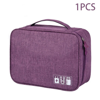 Travel Cable Organiser Bag Waterproof USB Charger Storage Pouch AU