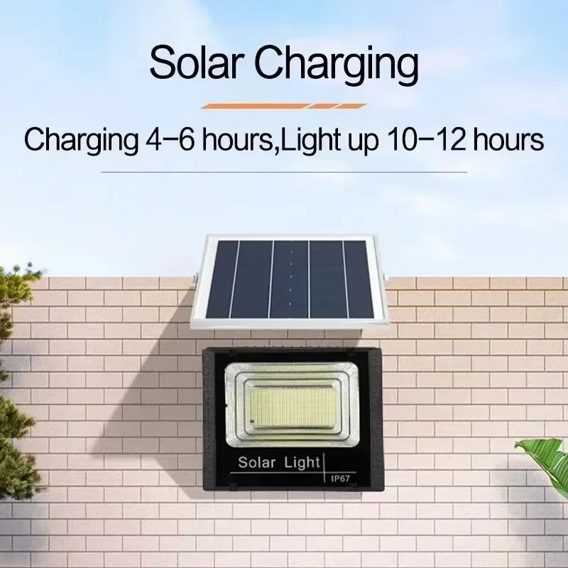 Solar Flood Light 30W Outdoor Waterproof IP67 Remote Control Adjustable
