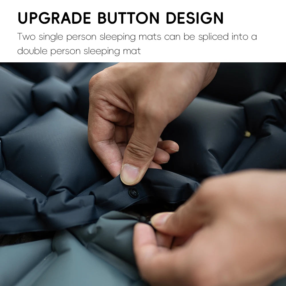 Inflatable Camping Mat 190x60cm Self-Inflating with Built-In Pump & Pillow