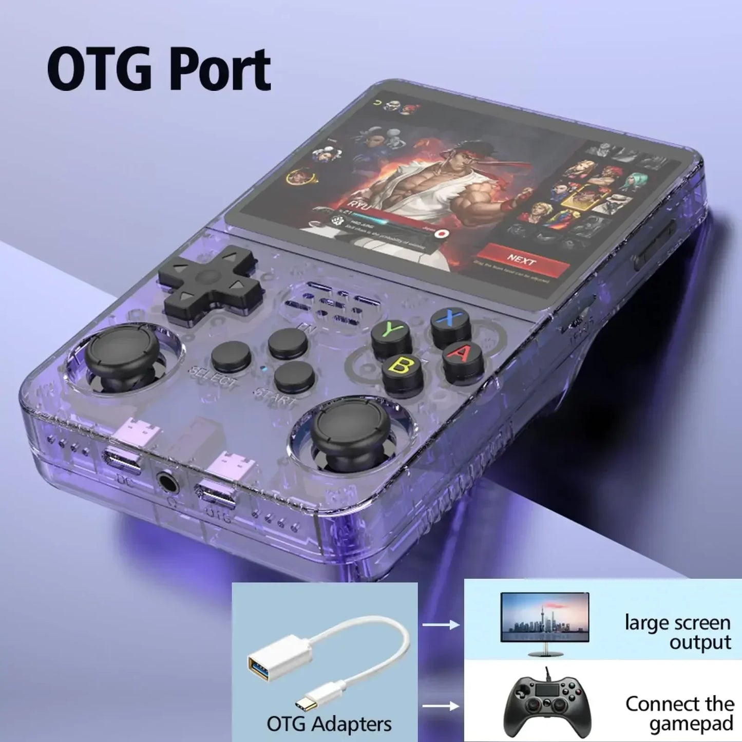Retro Handheld Game Console 3.5" IPS Screen 15000+ Games 128GB Linux