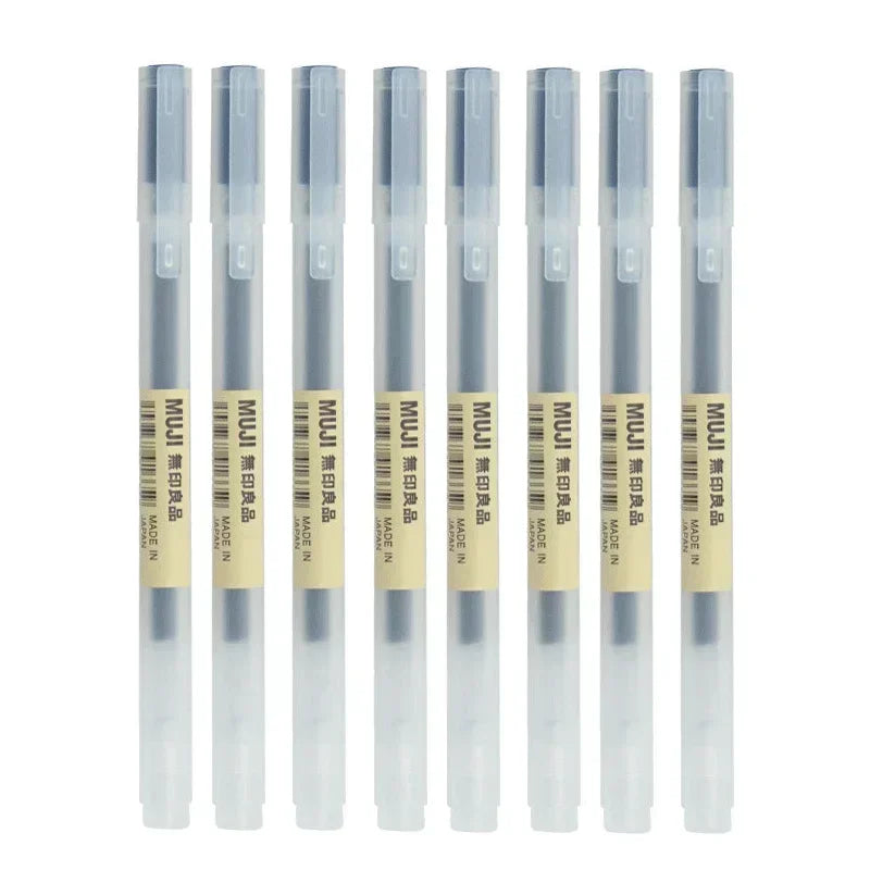 Gel Pen Set 6/8 Pack Black Red Blue 0.38mm 0.5mm Fine Tip Stationery