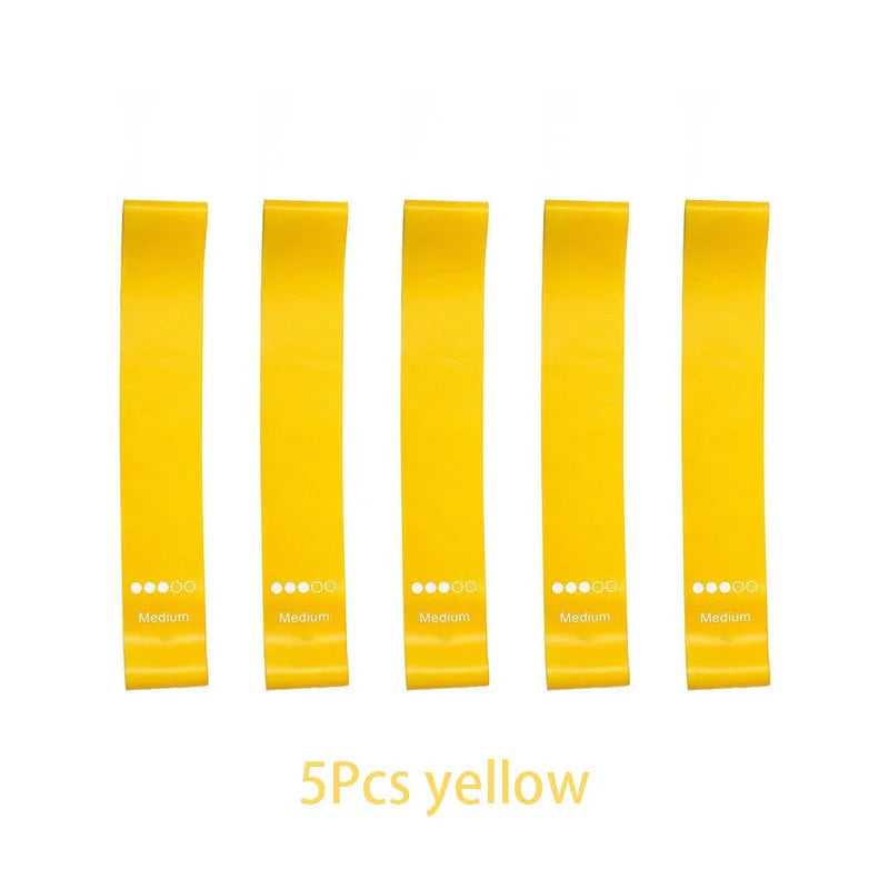 Resistance Bands Set 5 Piece Latex Loop Exercise Fitness Yoga Pilates