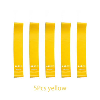 Resistance Bands Set 5 Piece Latex Loop Exercise Fitness Yoga Pilates