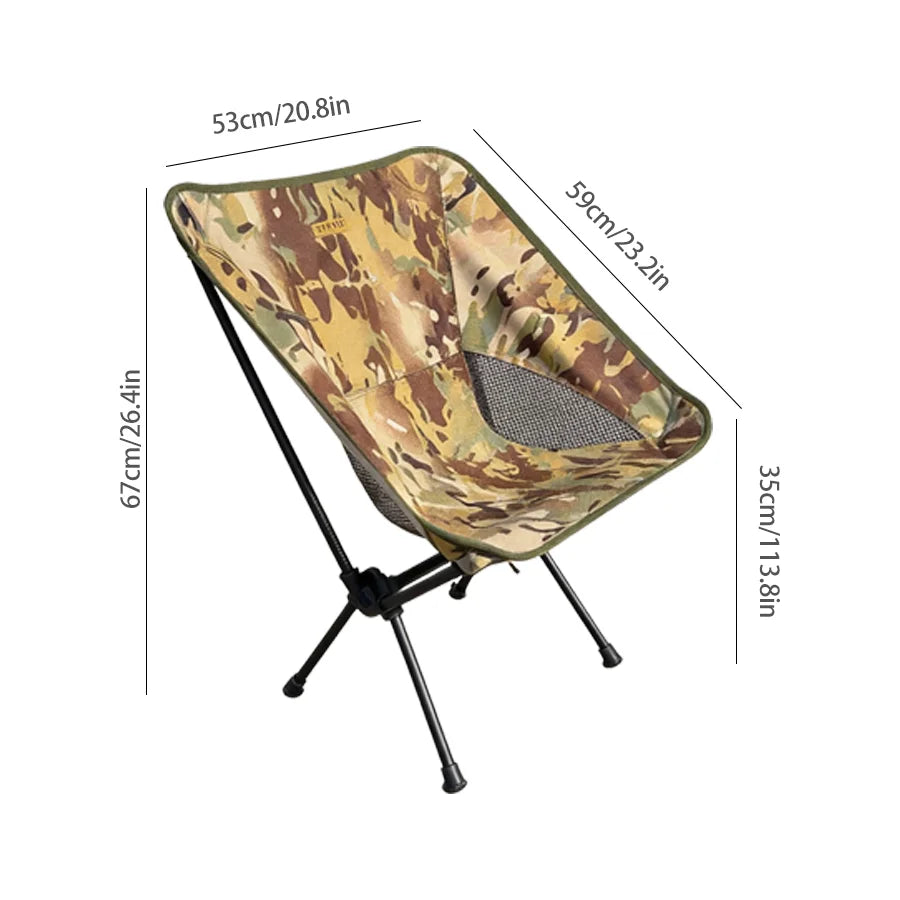 Portable Folding Camping Chair Lightweight Aluminium Outdoor Fishing Seat