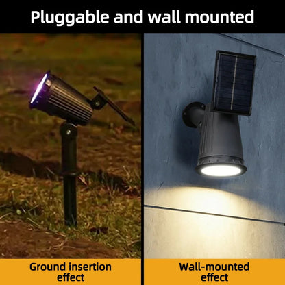 Solar Spot Lights 9 LED RGB Waterproof IP65 Adjustable Garden Outdoor