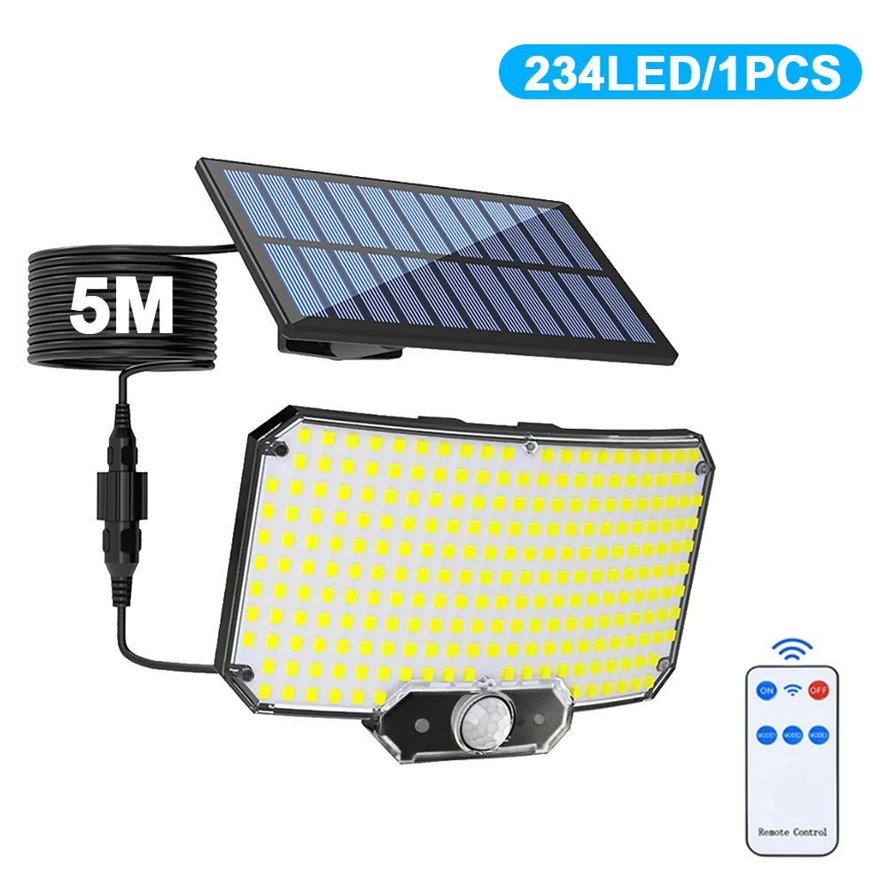 Solar Motion Sensor Light 234/318/348 LED Outdoor Security Waterproof IP65