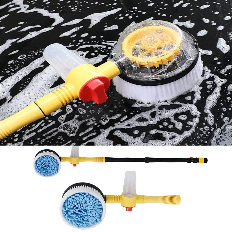Car Wash Mop 360° Rotating Chenille Brush 100cm Long Handle Foam Dispenser