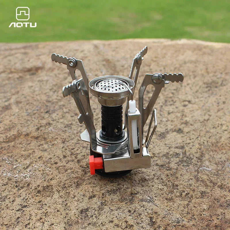 Portable Camping Gas Stove Foldable Lightweight Alloy Outdoor Cooker