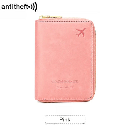 RFID Blocking Passport Holder Travel Wallet Organiser Document Bag Zipper