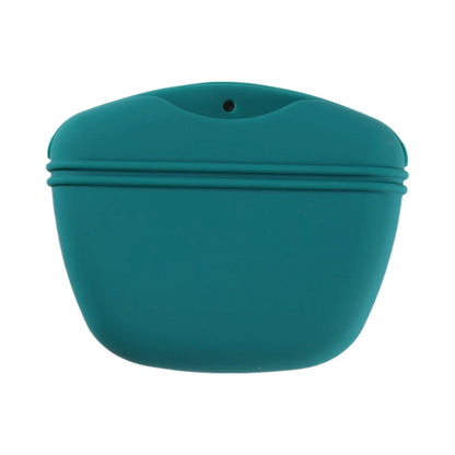 Silicone Dog Treat Pouch 12.5cm Magnetic Training Bag with Belt Clip