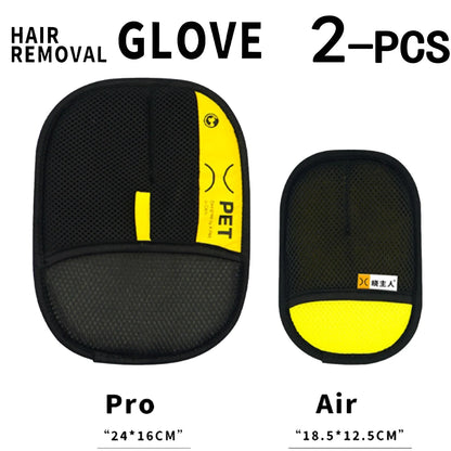 Pet Hair Removal Mitts 2-in-1 Grooming Glove Lint Roller Reusable Washable