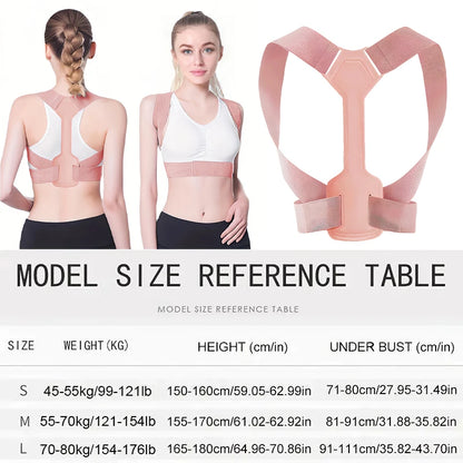 Posture Corrector Back Brace Adjustable Support Belt Breathable Unisex