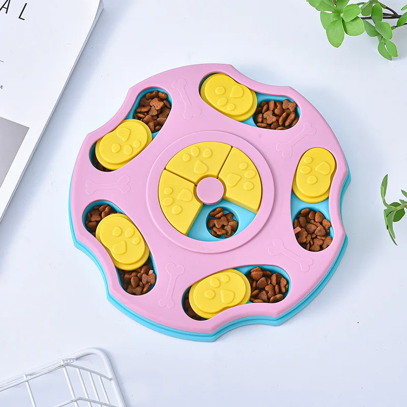 Dog Puzzle Slow Feeder Interactive IQ Toy Food Dispenser Bowl
