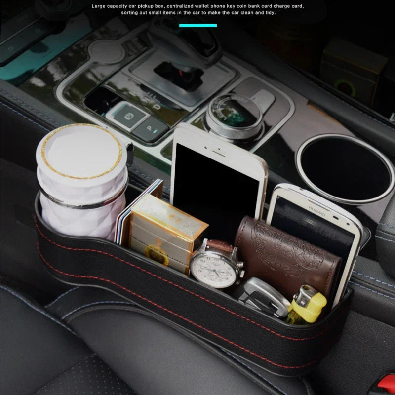 Car Seat Gap Filler Organiser Storage Box Leather PU Pocket Holder AU