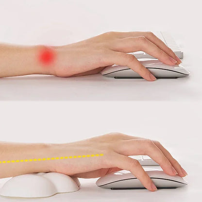 Ergonomic Wrist Rest Mouse Pad Cloud Shape Keyboard Support Office Gaming