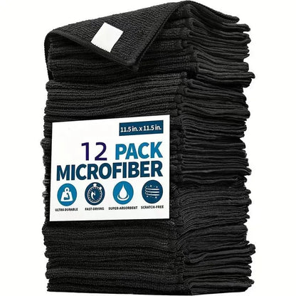 Microfiber Car Cleaning Cloths 30x30cm Double Layer Lint Free Towels