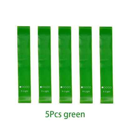 Resistance Bands Set 5 Piece Latex Loop Exercise Fitness Yoga Pilates