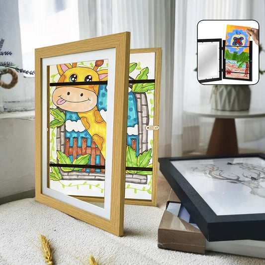Modern A4 Art Portfolio Frame | Display & Store 100+ Artworks, Child's Keepsake