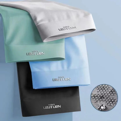 Men's Boxer Shorts 4 Pack Ice Silk Breathable Underwear L-6XL