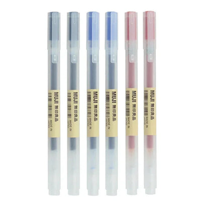 Gel Pen Set 6/8 Pack Black Red Blue 0.38mm 0.5mm Fine Tip Stationery