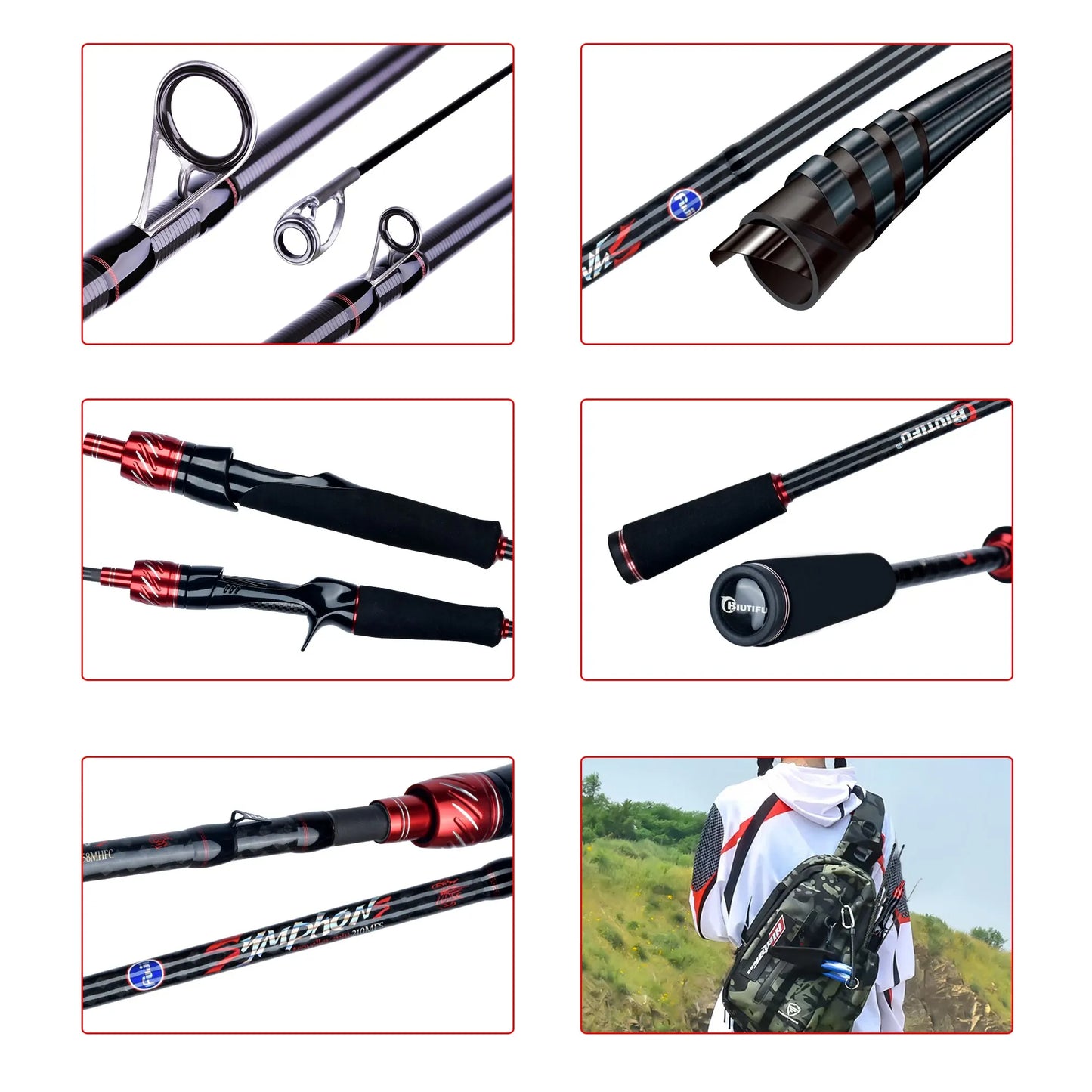 Traveller Spinning Fishing Rod 1.8-3.0m Carbon Fast Action Fuji Guides