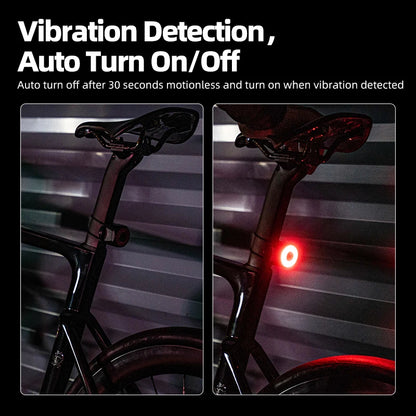 Smart Brake Sensing Bicycle Tail Light with Team Sync & Auto On/Off