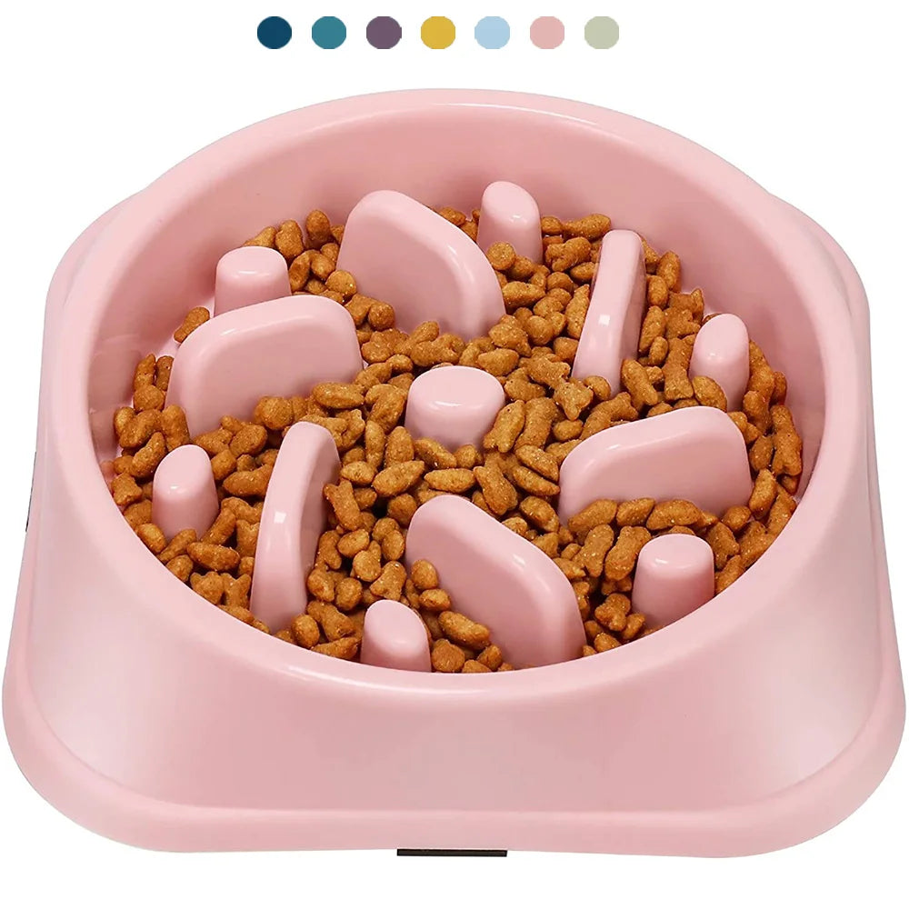 Slow Feeder Dog Bowl Non-Slip Puzzle Design for Small to Medium Dogs
