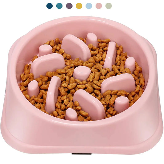 Slow Feeder Dog Bowl Non-Slip Puzzle Design for Small to Medium Dogs