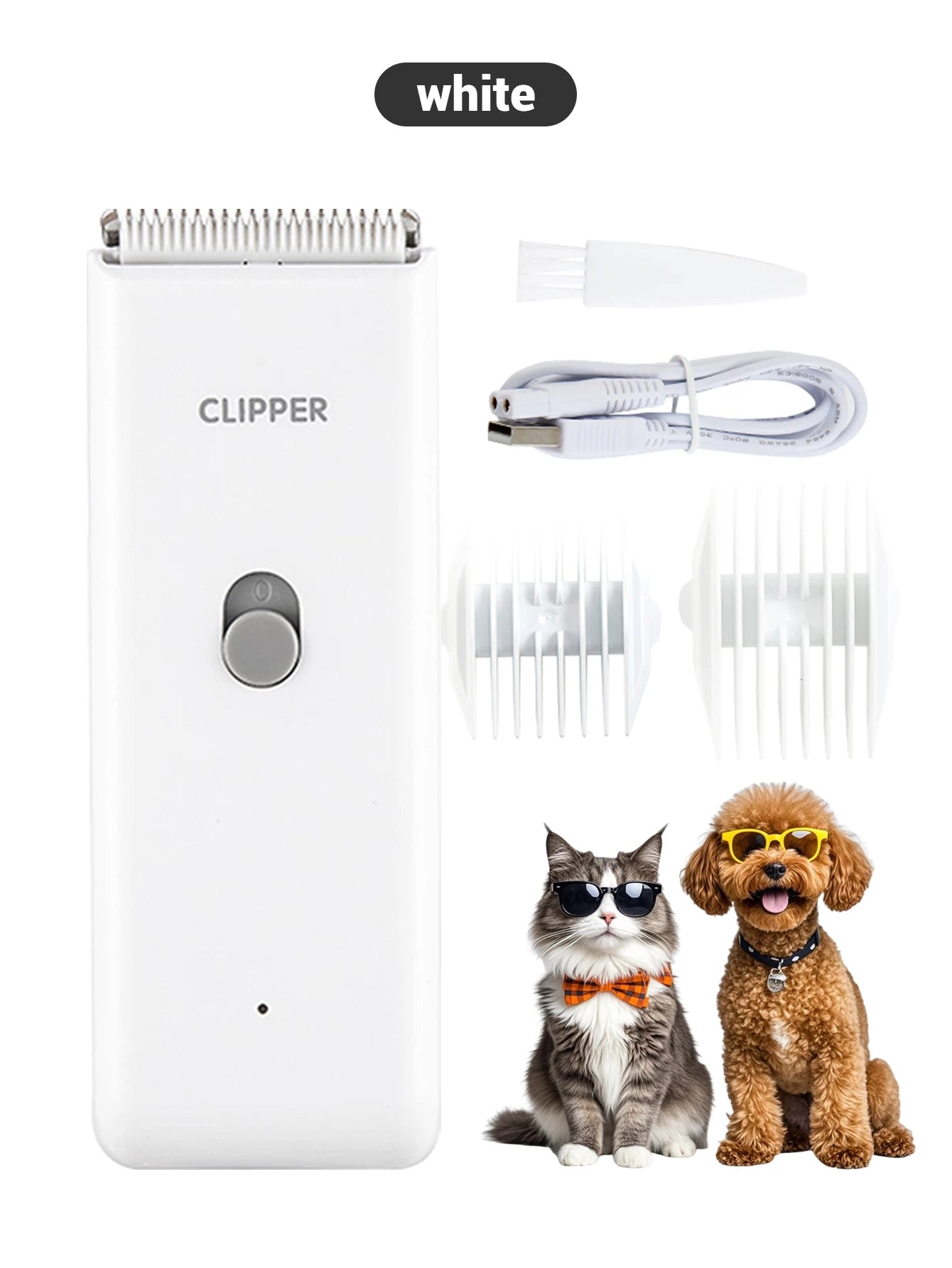 Dog Hair Clipper Cordless Rechargeable Pet Grooming Trimmer Low Noise