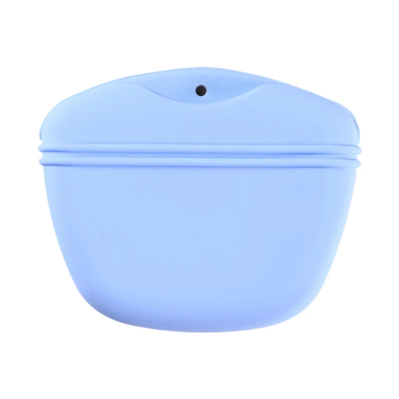Silicone Dog Treat Pouch 12.5cm Magnetic Training Bag with Belt Clip